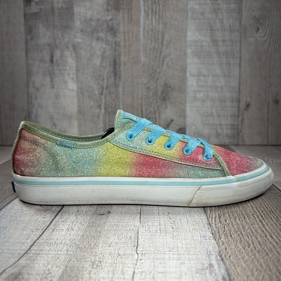 Keds Double Up Glitter Rainbow Girls Sneakers Multicolor Size 5 M KY55181 - Picture 6 of 16